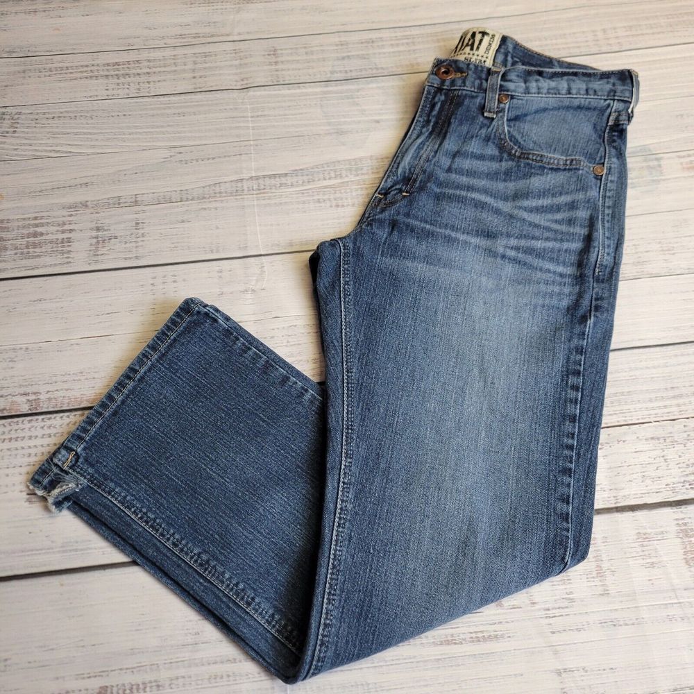 Ariat M5 Slim Fit Straight Leg Denim Jeans Size 34 x 30 Medium Wash Cotton Span
